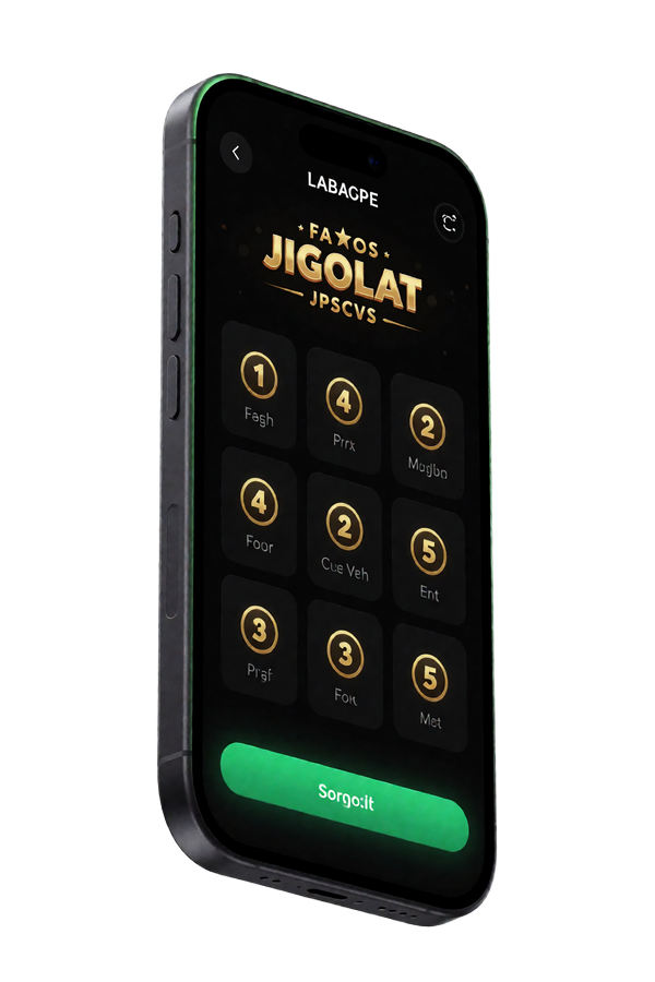 Smartphone mit dunkler Casino-Lobby und neongr&uuml;nen Akzenten - mobiles Spielen bei Jack Casino